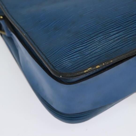 LOUIS VUITTON Epi Cartouchiere MM Shoulder Bag Blue M52245 - Picture 9 of 16